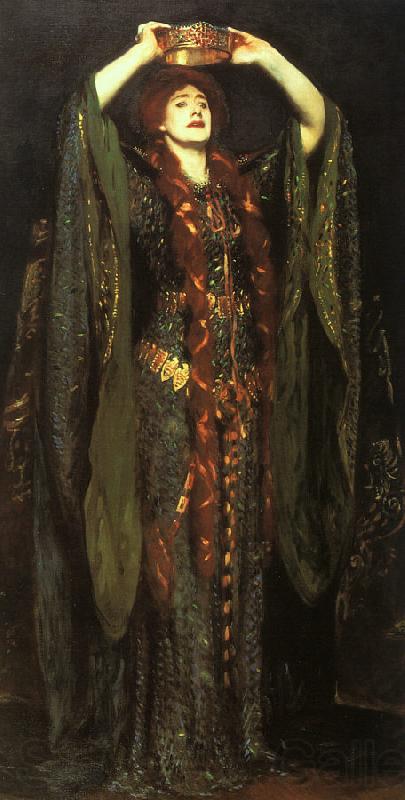 John Singer Sargent Ellen Terry as Lady Macbeth Norge oil painting art